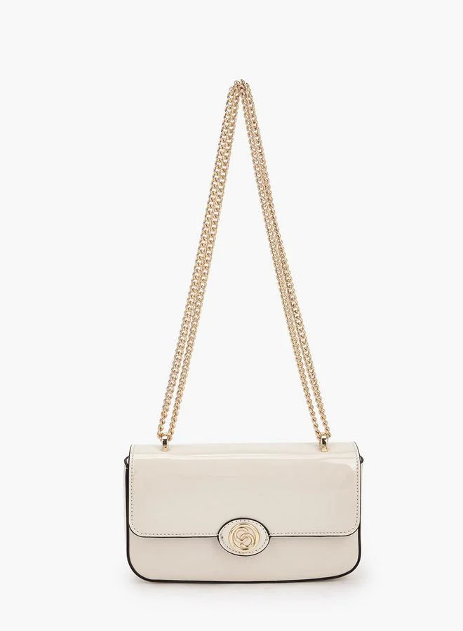 Celeste Solid Crossbody Bag with Chain Strap
